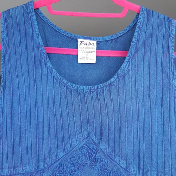 PAPA VANCOUVER Blue Maxi Dress - Picture 1 of 7